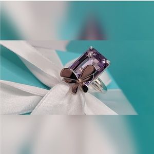 NWT Tiffany & Co Love Bugs Amethyst Butterfly Ring